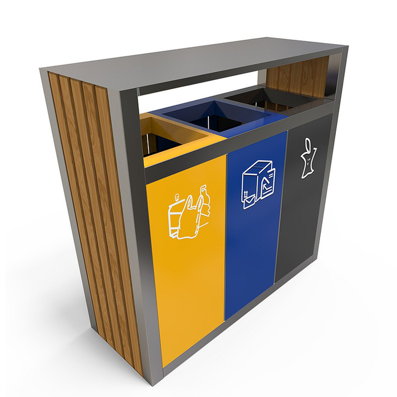 4-Compartments Waste Recycling Bin Panja 15