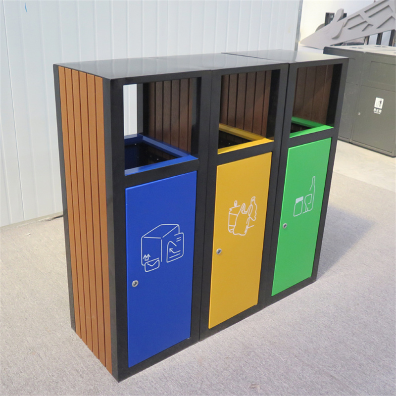4-Compartments Waste Recycling Bin Outdoor