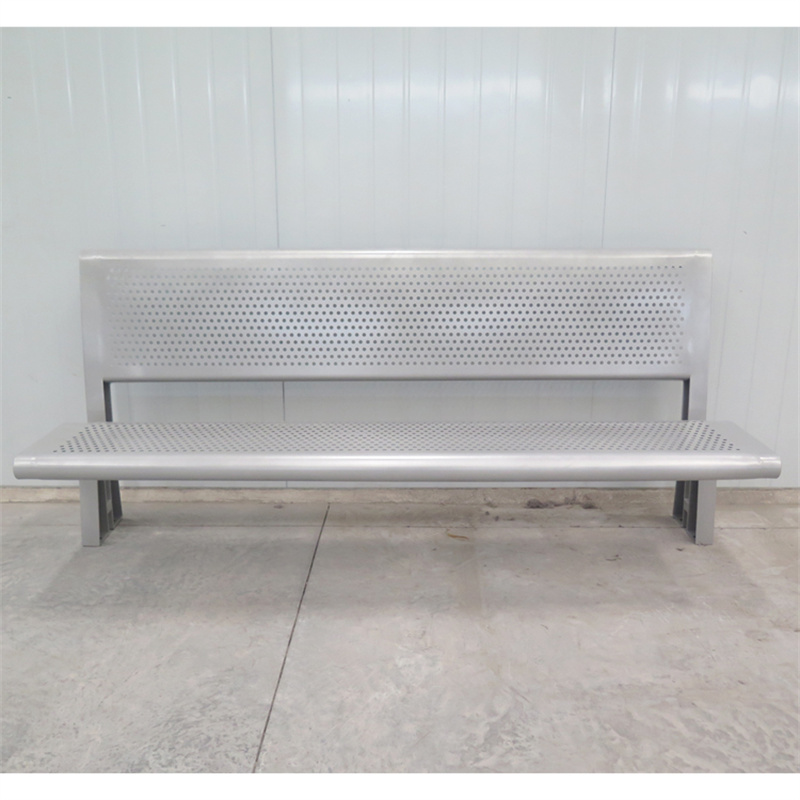 Outdoor Public Leisure Commercial Stainless Steel Park Bench Modernong Disenyo 10