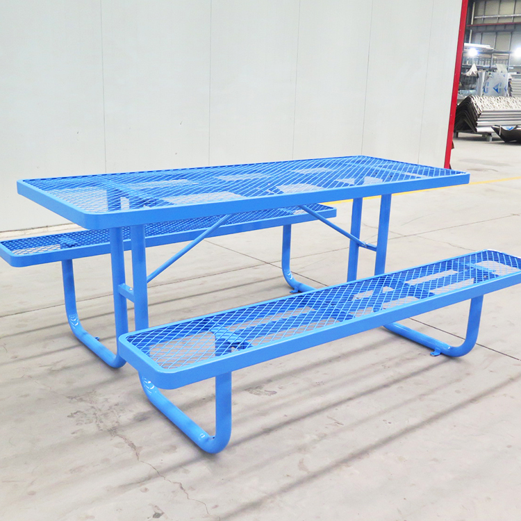 HPIC35 6' obdĺžnikový prenosný piknikový stôl Rozšíriteľný oceľový termoplastický komerčný (15)