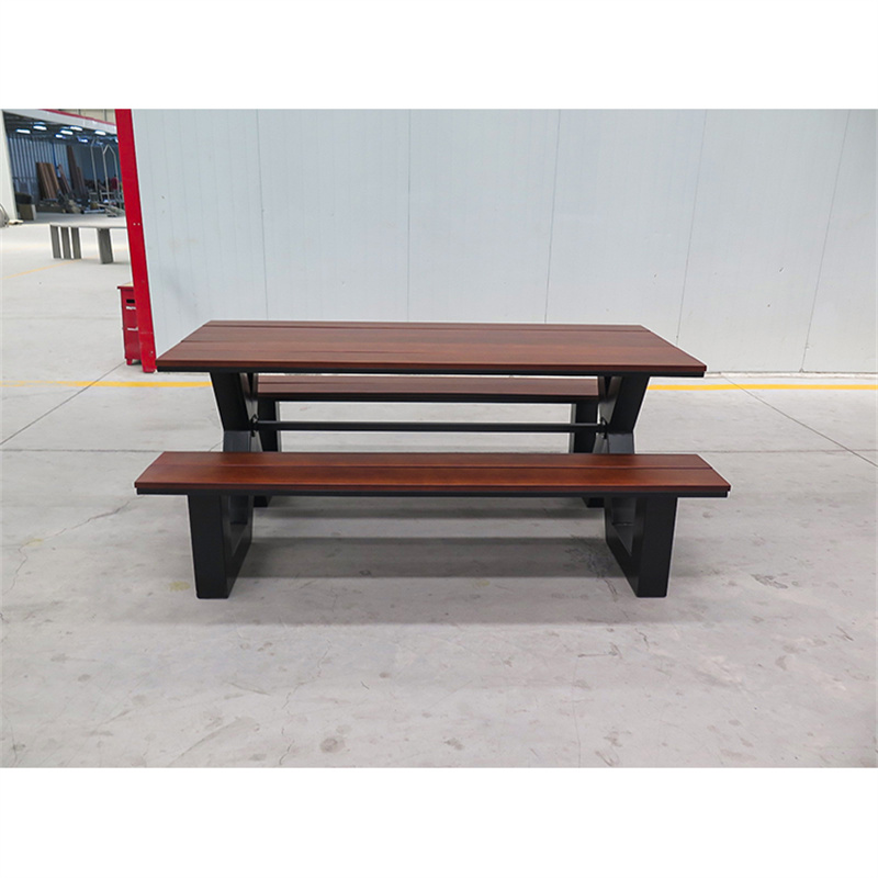 Factory Wholesale Patio Garden Rectangular Outdoor Modern Picnic Table With Bench 1