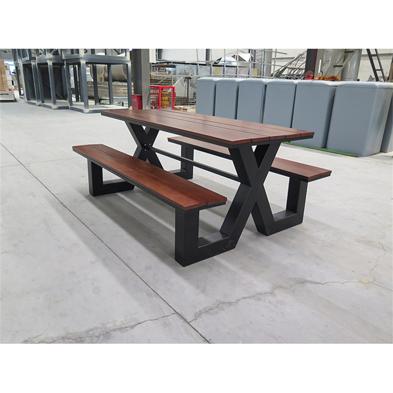 Tovarniška veleprodajna pravokotna zunanja moderna miza za piknik s klopjo