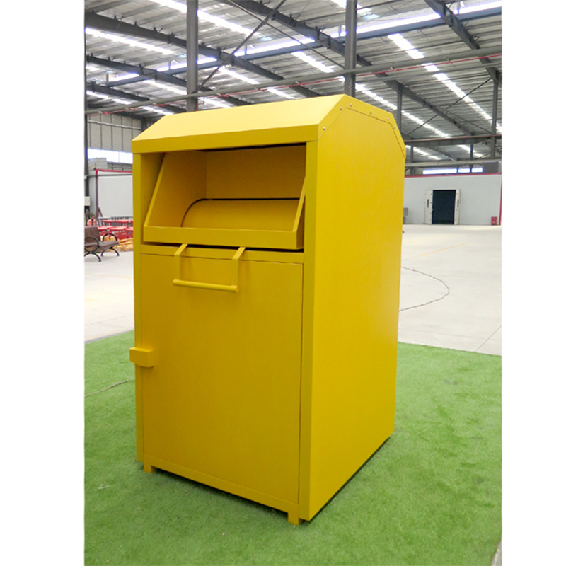 Large Capacity Charity Metal Clothing Donation Bin Factory Wholesale 5
