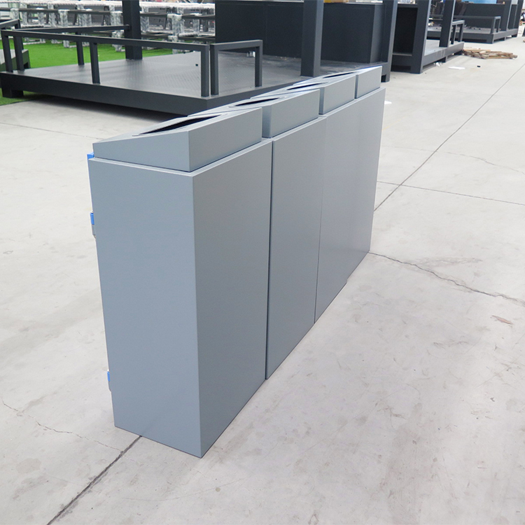 Stainless Steel အမှိုက် Recycle Bin 4 Compartment ထုတ်လုပ်သူ 1