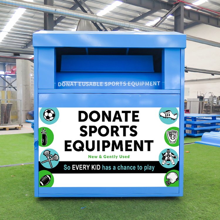 	 Large Capacity Charity Metal Clothes Donation Bin With Lock